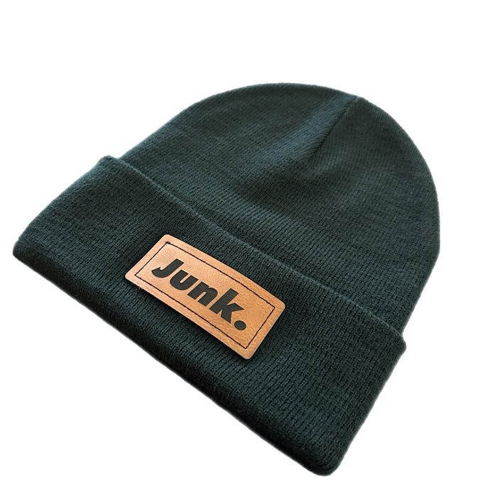 Junk Leather Patch Beanie