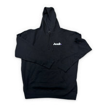 Load image into Gallery viewer, Junk Shredder Hoodie front, Junk chest logo, white background